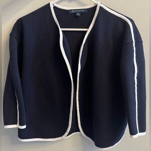Brooks Brothers Navy Cardigan with White Trim